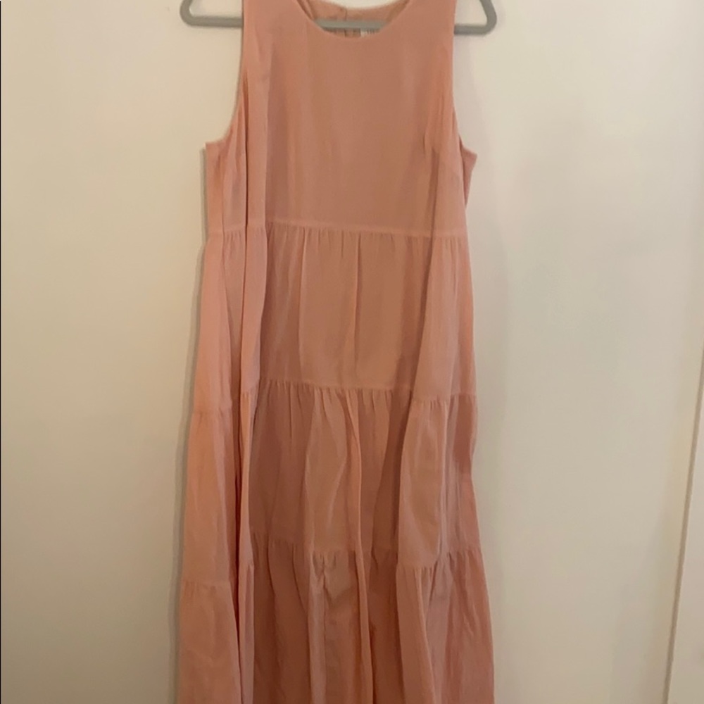 Peach color flowy dress